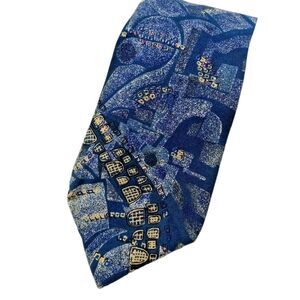 J.T. Beckett Blue Tie Silk Necktie Men's